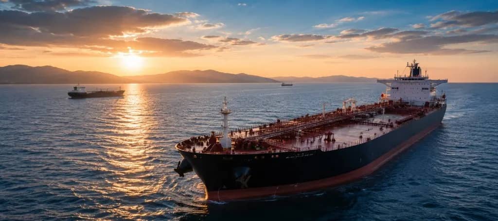 Ocean tanker underway representing cloud-based maritime agency operations